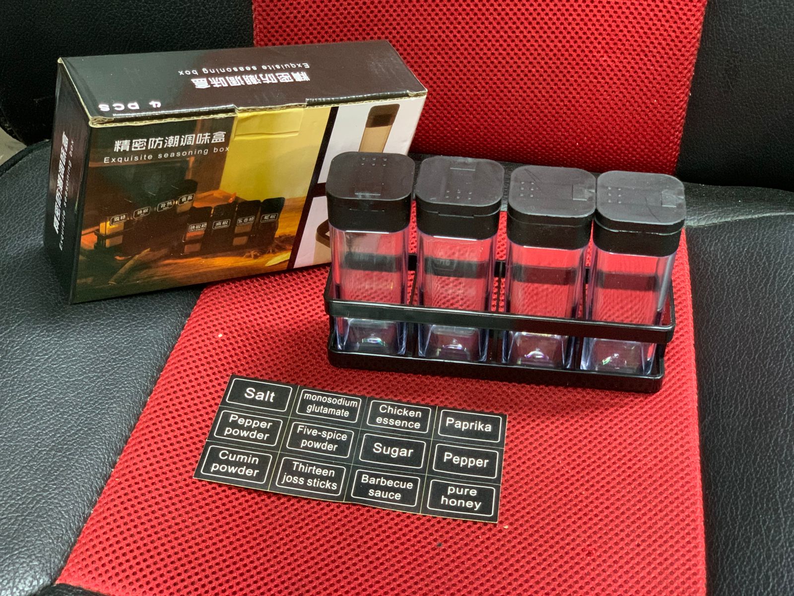 *new 4 Pieces Spice Storage Jar* *Fiber plastic*