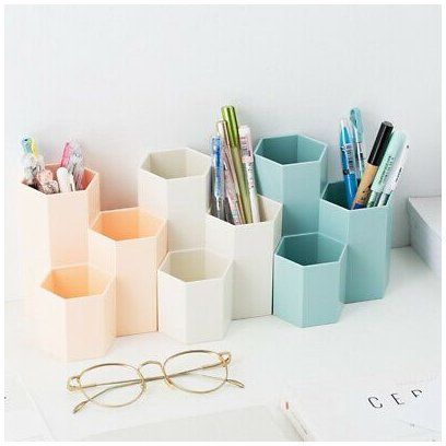 Hexagonal pen holder