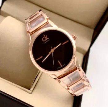 *NEW STOCK ✨*  *CK CALVIN KLEIN STEEL WATCHES FOR LADIES*  *ROSEGOLD STEEL WITH DIFFERENT COLOR DIALS*