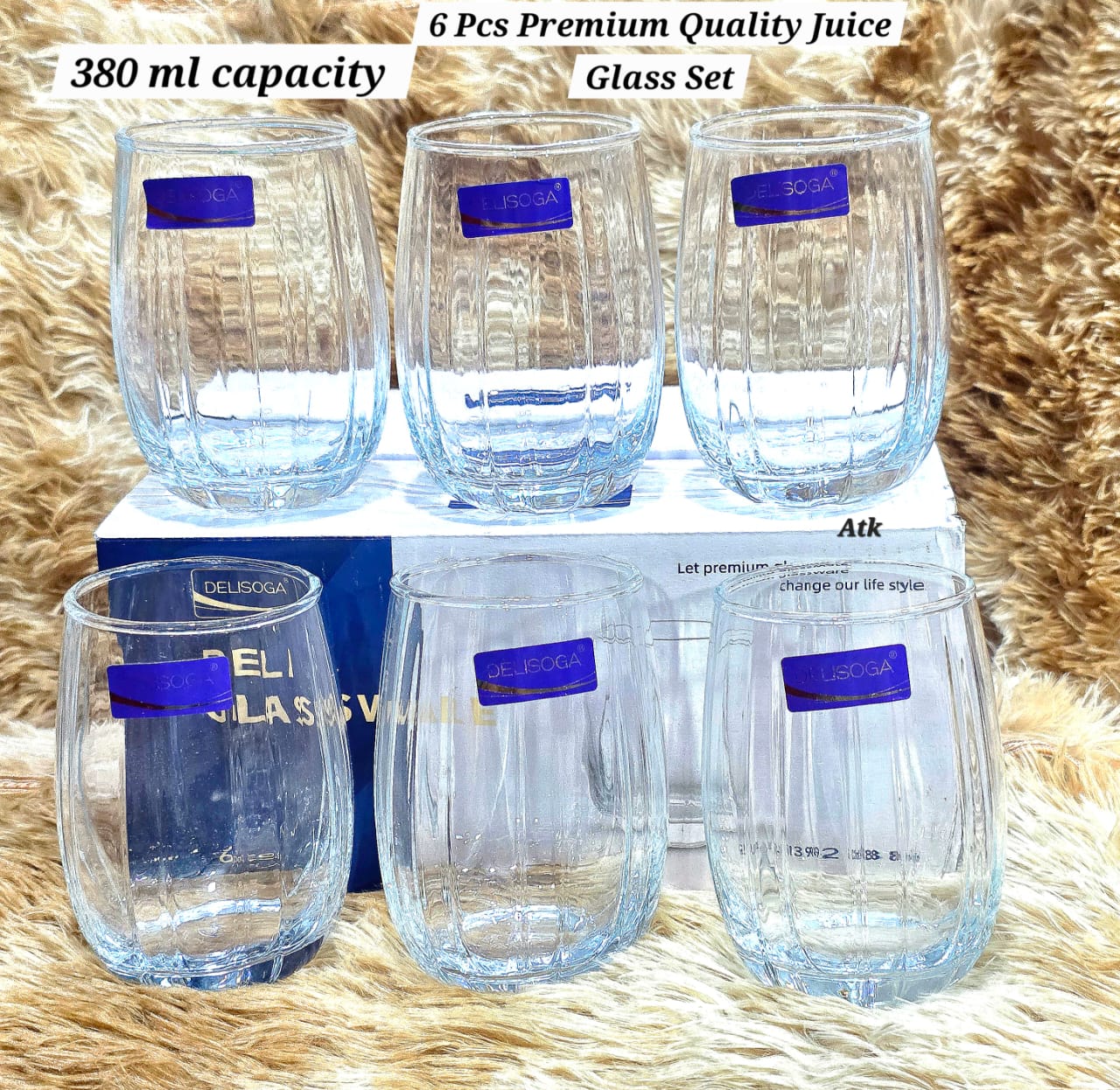 6 Pcs Premium Quality Juice Glass