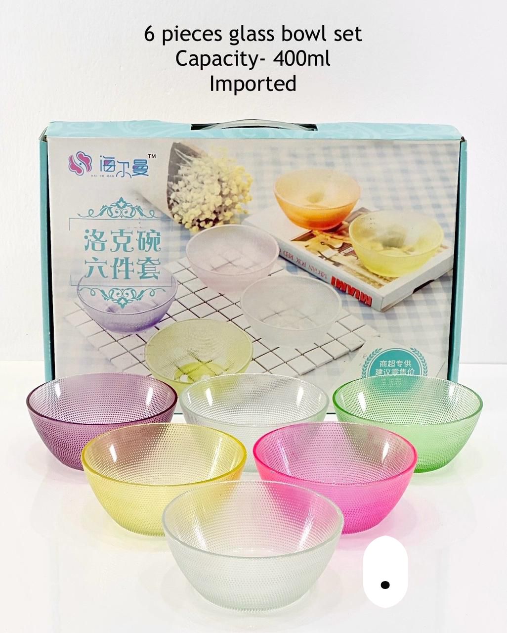 colorful glass serving bowls