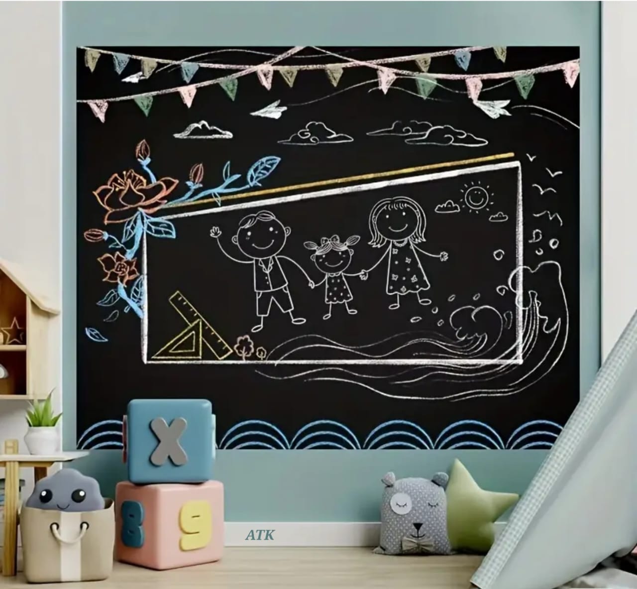 Chalk Black Board Wall Sticker  60 * 200 Cm [ 1st Quality ]