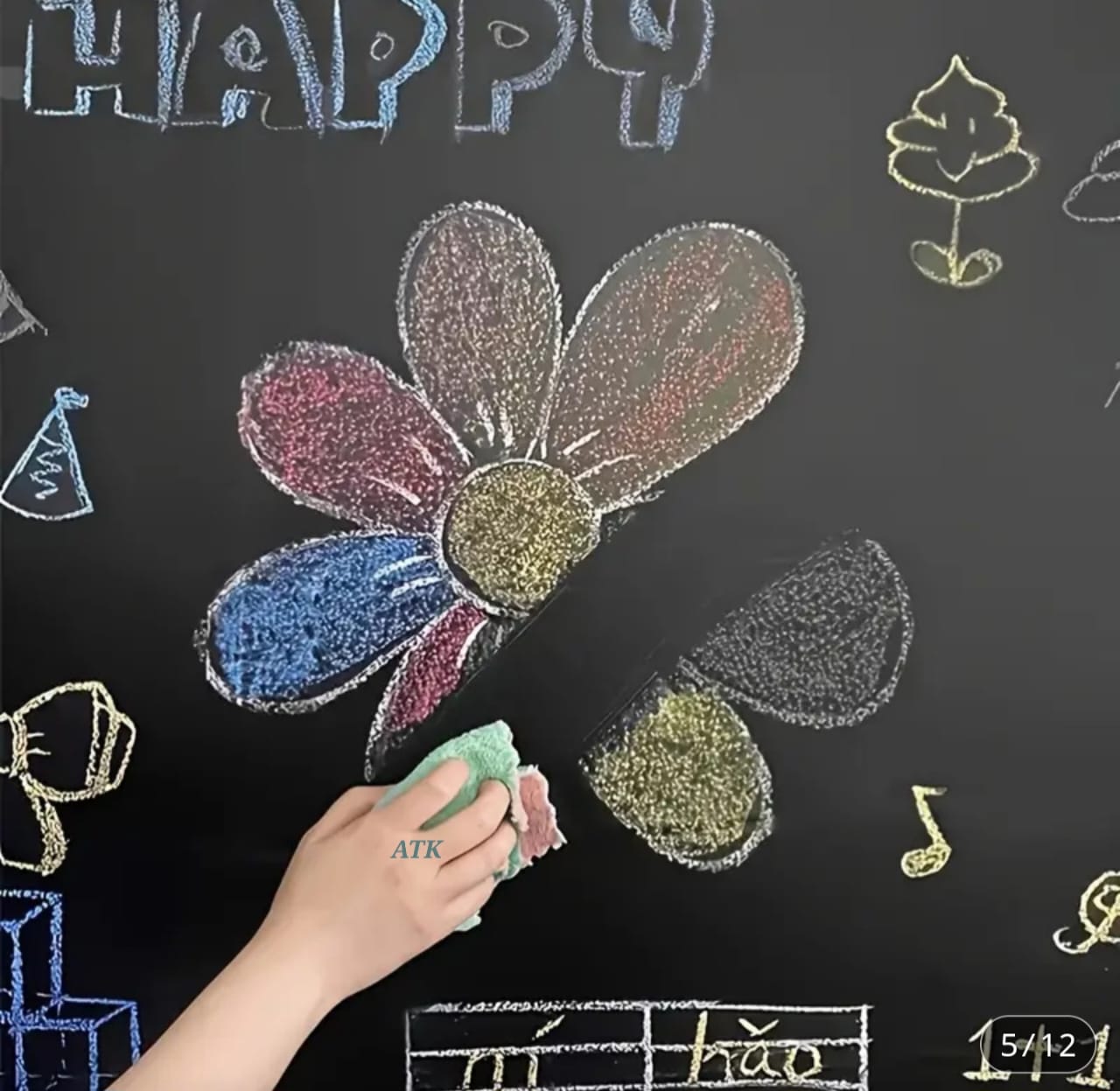 Chalk Black Board Wall Sticker  60 * 200 Cm [ 1st Quality ]