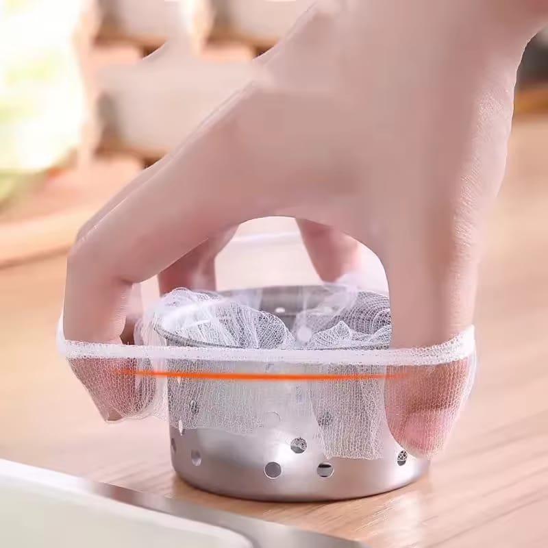 100pcs Disposable Sink Filter Mesh Bags Kitchen Sink Strainer Drain Hole Anti-blocking Garbage Bag LKR