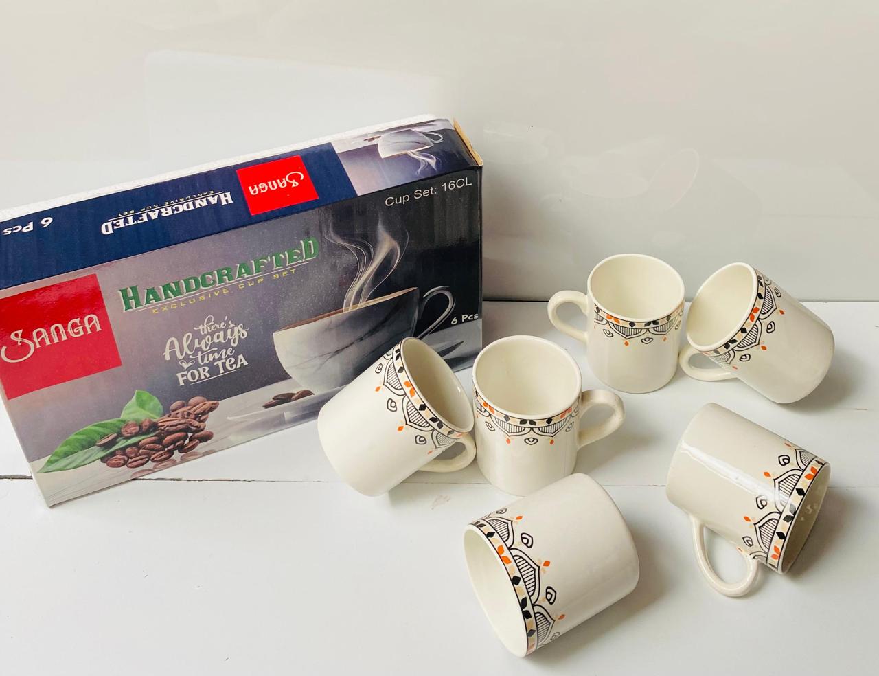 Ceramic 6 pcs Sanga / Mona cup only mix designs