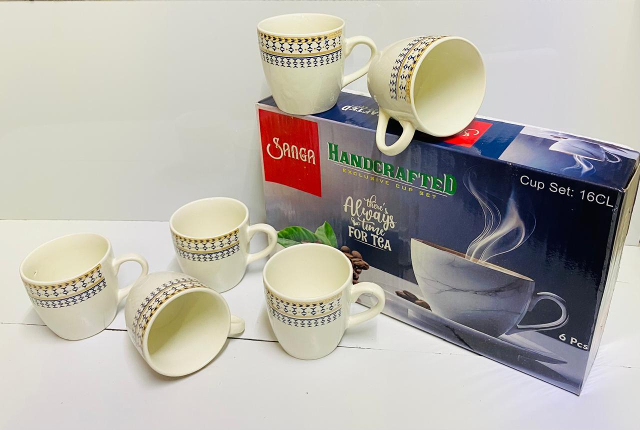 Ceramic 6 pcs Sanga / Mona cup only mix designs =